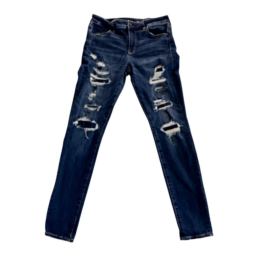 American Eagle Tall Ne(x)t Level Stretch Jegging Distressed Edgy Women 10 Jean